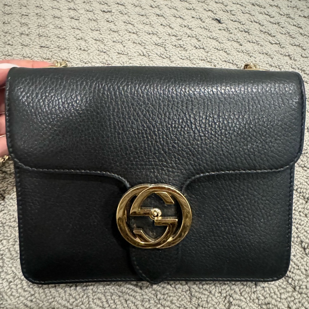 Gucci Interlocking G small leather shoulder bag